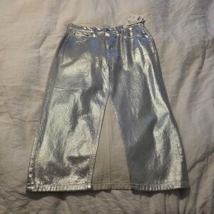 Silver Metallic Skirt